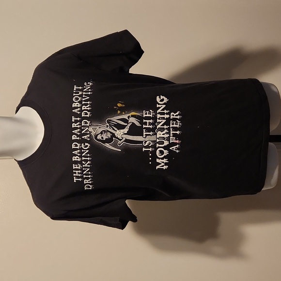 Drinking & Driving death grim reaper art black L tshirt - Picture 1 of 2